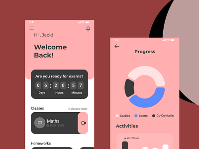 UI/UX 2 Screen LMS concept design design figma ui ux