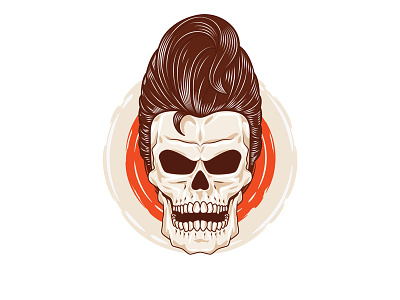Pompadour Skull Head angry barber demon fangs hair haircuts hairstyles head hell pompadour skull teeth
