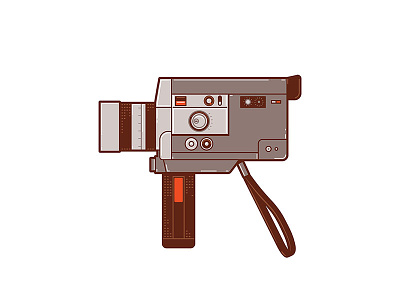 Vintage 8mm Movie Camera camera icon illustration movie portable record video vintage
