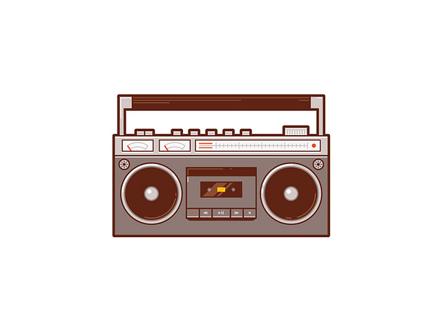 Retro Cassette Radio Player by Revoltan on Dribbble