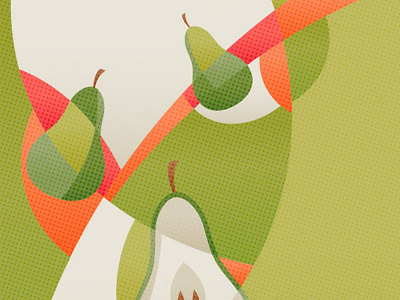 The Fruit 3 fresh fruit green illustration pear vector