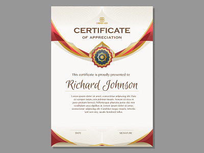 Golden Certificate Template certificate golden template