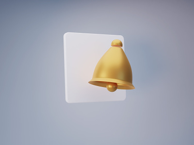 3D icon - Bell 3d alarm bell blender icon illustration interface notification ui webdesign