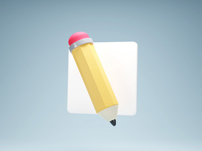 Pencil - 3D icon 3d blender figma icon icons iconset interface render ui web webdesign