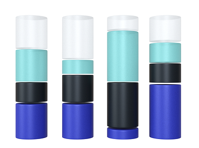 Stacked Cylinders 3d blender design icon illustration render ui