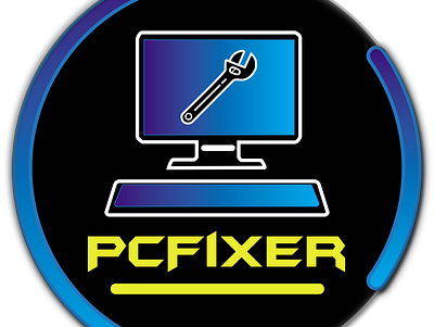 PCFIXER-LOGO branding design illustration logo vector