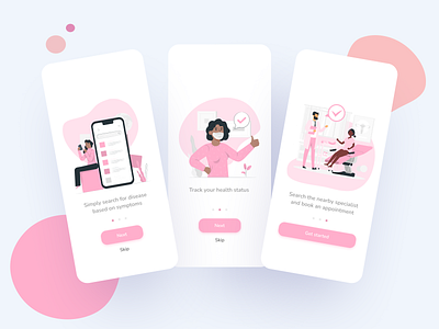 Health App Onboarding UI designs