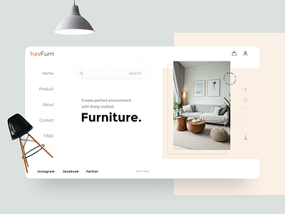 Furniture website Landing page. application design design designer figmadesign furniture website landing page minimalism ui design ui designer uiinspiration uitrends uiux user interface website design