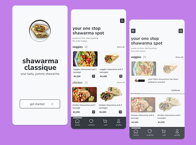 Shawarma Classique Pages app branding design designs figmadesign product design prototype splash ui ux