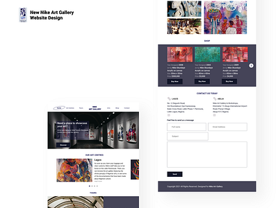Nike Art Gallery's website Redesign branding design figmaafrica figmadesign landing page product design ui uidesign uiux ux uxdesign