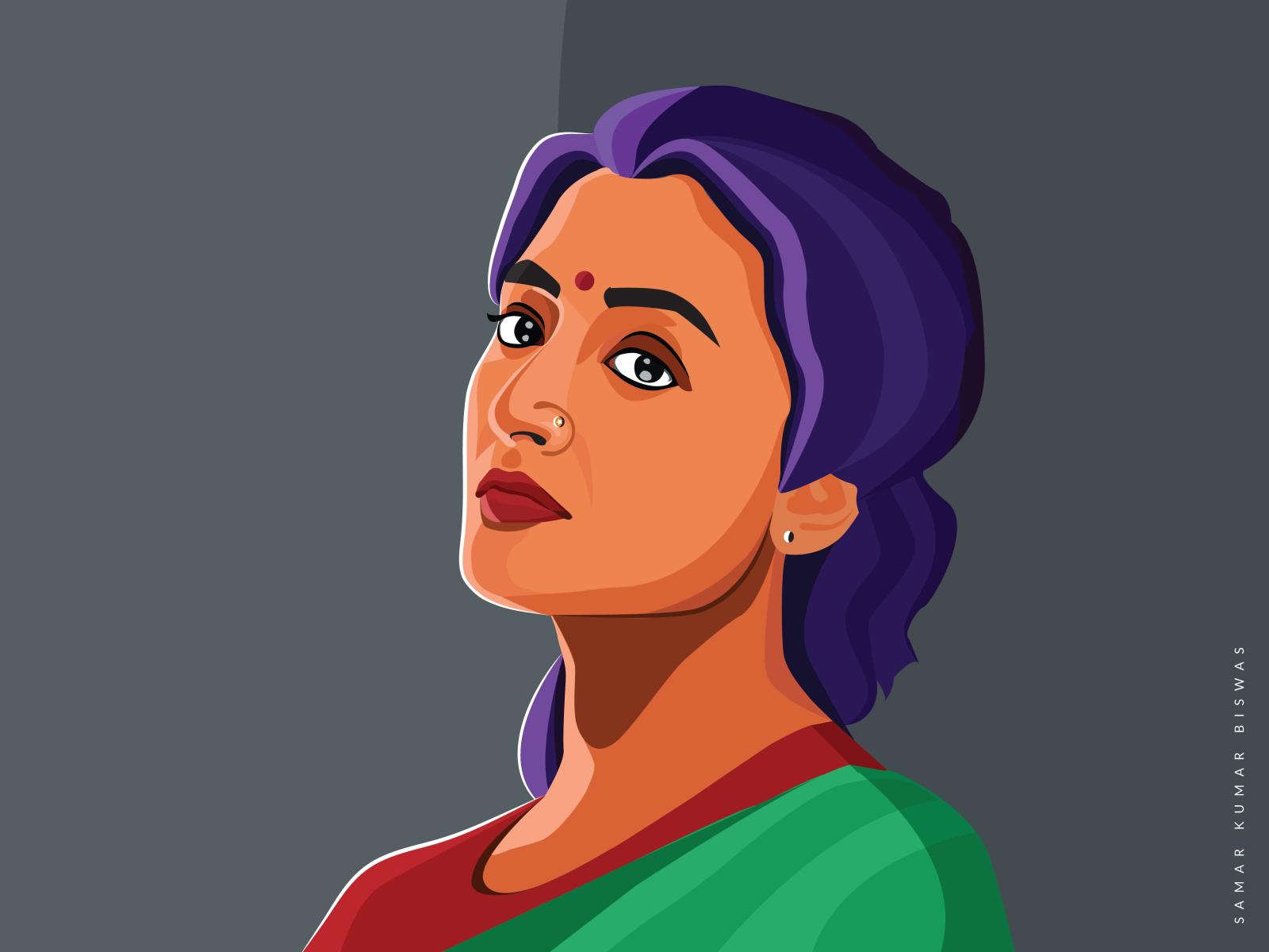 Vector Portrait by samar biswas on Dribbble