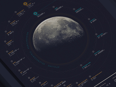 Moon Infographic | Detail graphic design graphics infographic information design print visual design