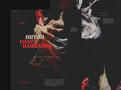 Butoh, Dance of Darkness Website concept design typography ui webdesign website