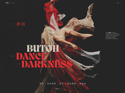 Butoh, Dance of Darkness Website [D] concept design typography ui webdesign website