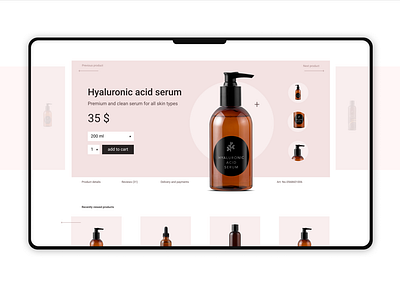 beauty store - web design concept design invite web