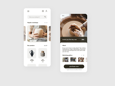 App design for a pottery studio