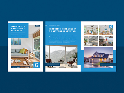 A4 Property Brochure a4 brochure affinity designer affinity publisher bedroom blue corporate flat house real estate serif