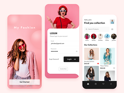 #FASHION - Online Fashion shop Mobile App app application clean design cloth cloths app design ecommerce app fashion fashion app fashion illustration minimal design mobile app shopping app ui uidesign ux design