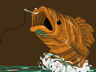 Anglers Amber Ale design illustration