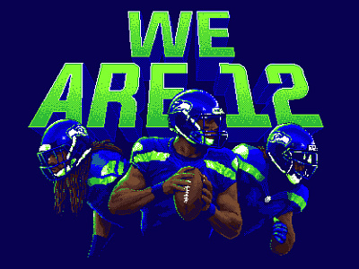 Seahawks pixel football pixel
