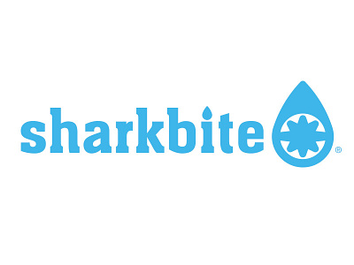 Sharkbite Plumbing Solutions design graphic design logo logo design shark waterdrop