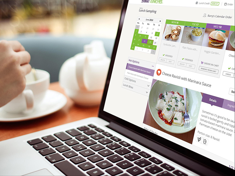 View your order order lunch meal calendar accordion flat responsive bootstrap uiux weekly meal plan meal plan