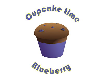 Cupcake blueberry branding design grafica icon illustration illustrator logo typography ui vector