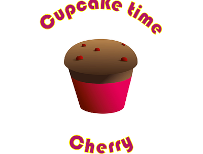 Cupcake Cherry branding cake cherry cupcake design icon illustrator logo typography vector