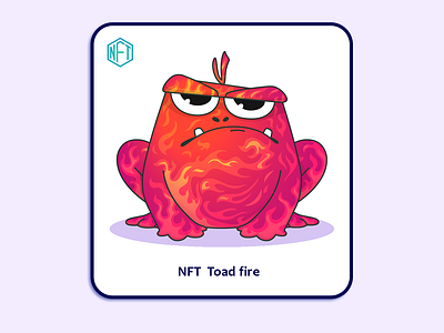 NFT Toad fire 2d art art character character creation character design design illustration nft toad toads vector