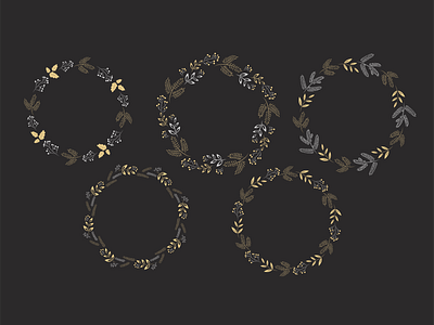 Christmas wreaths. art branding christmas design holiday illustration new year winter wreaths