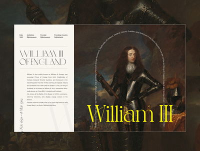 william3 art clean concept design elegant england interface typography yellow