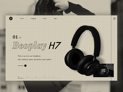 beoplay brand site black brandig city clean concept fashion headphone lady pattern sepia special trend