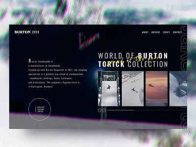 Barton Brandsite brand burton condensed glitch glitch effect movie snow snowboard spa video