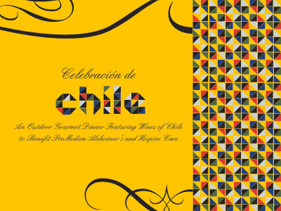 Chile Wine Event invitation benefit chile invitation typography