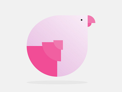 A bird abstract bird illustration pink