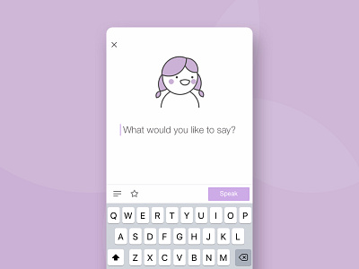 Text to Speech audio girls icon illustration mobile speech text ui ux