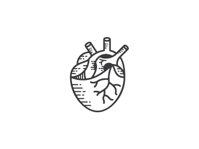 Heart anatomical heart illustration old school
