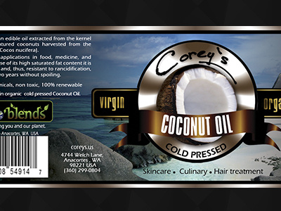 Coconut Oil Label