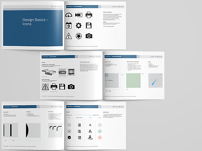 Icon styleguide chapter for bosch security brochure chapter grid icons styleguide system design ui