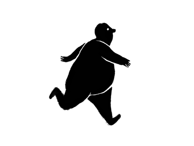 Curvy Guy Run Cycle 2d animation animation animation exercise fat guy run frame by frame gif run run cycle
