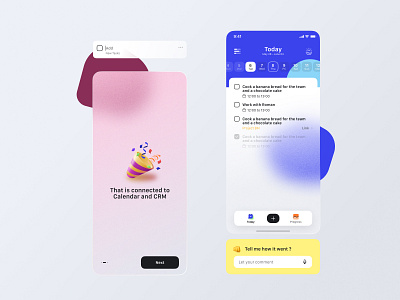 Kara App agency app blur branding emoji gradient illustration minimalist mobile ui ux
