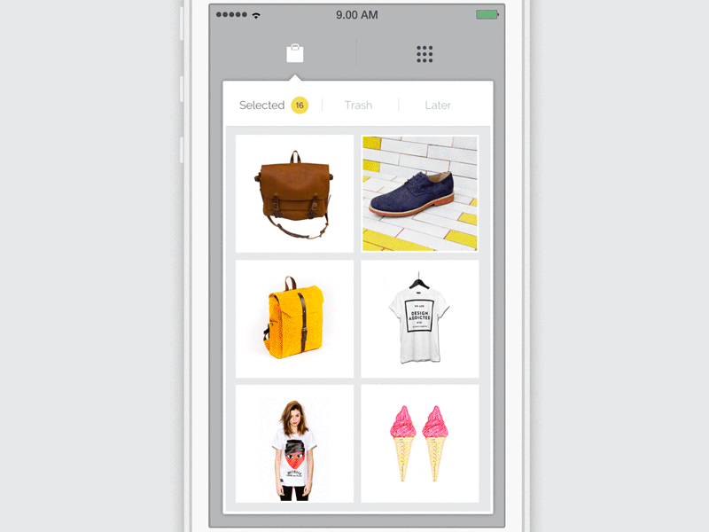 Move Product animation app card gif interaction iphone product shop smooth tooltip ui ux