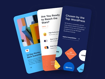 WP Rocket Mobile app branding identity landing me mobile mobile app design ui ux