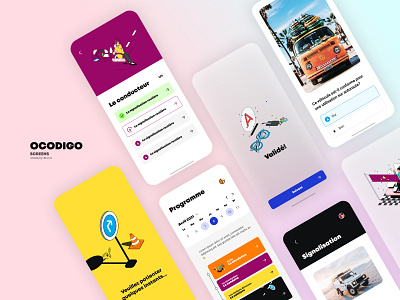 Ocodigo App Screens agency animation branding design home illustration me ui ux