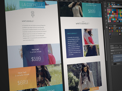 La Coachelle coachelle color gradient kickstarter onepage price project ui ux