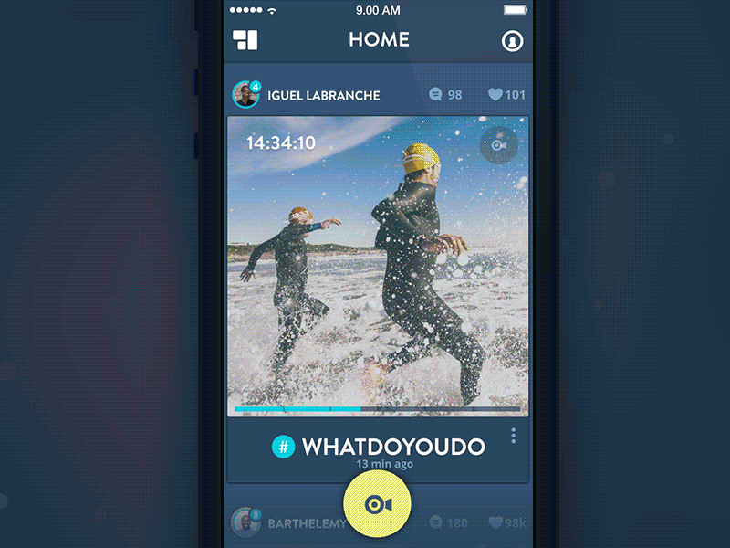 Timeline Clapp clapp timeline animation ui ux gif video story rec app