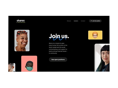 Shares - Join us agency animation app branding identity mobile motion shares ui ux