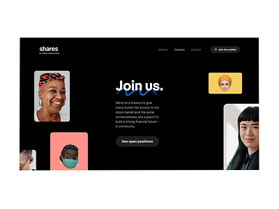 Shares - Join us agency animation app branding identity mobile motion shares ui ux