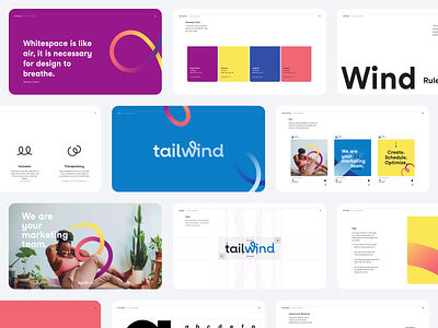 Tailwind - Brandbook animation branding gradient graphic design identity logo motion graphics ui wave