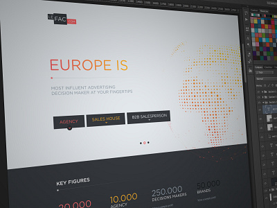 Landing Page black dot europe gradient home landing planet ui ux